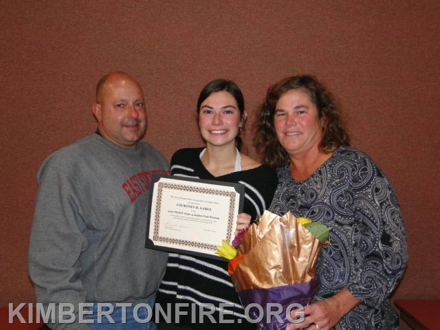 Courtney with her parents - Chief Engineer Doug Gable and her Mother Trish Gable (KFC Trustee)


