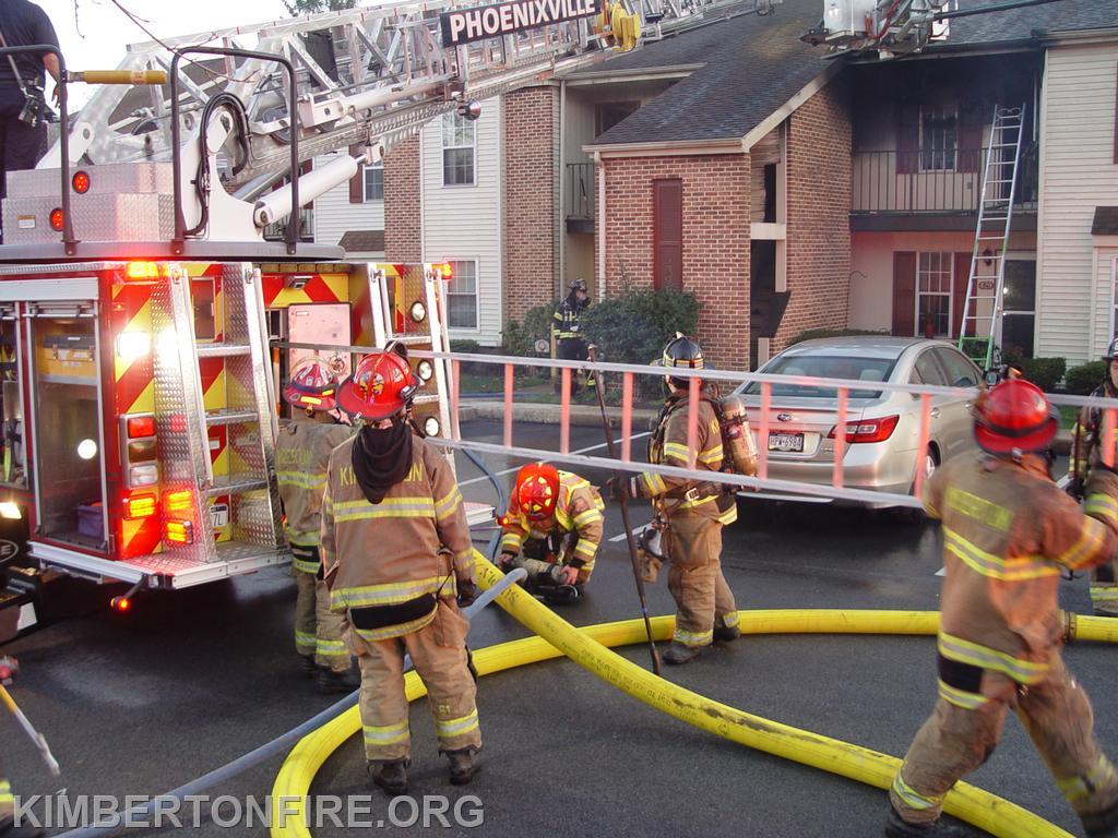 pulling ladders to ladder the building